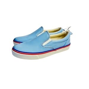 Old Navy Light Blue Faux Patent Boat Shoes Girls Size 3